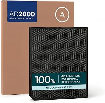 Genuine AirDoctor AD2000 Replacement Filter. Includes 1 Premium Activated Carbon/VOC with 1 Pre-Filter attached. Quality & Performance. Removes Smoke & Gases