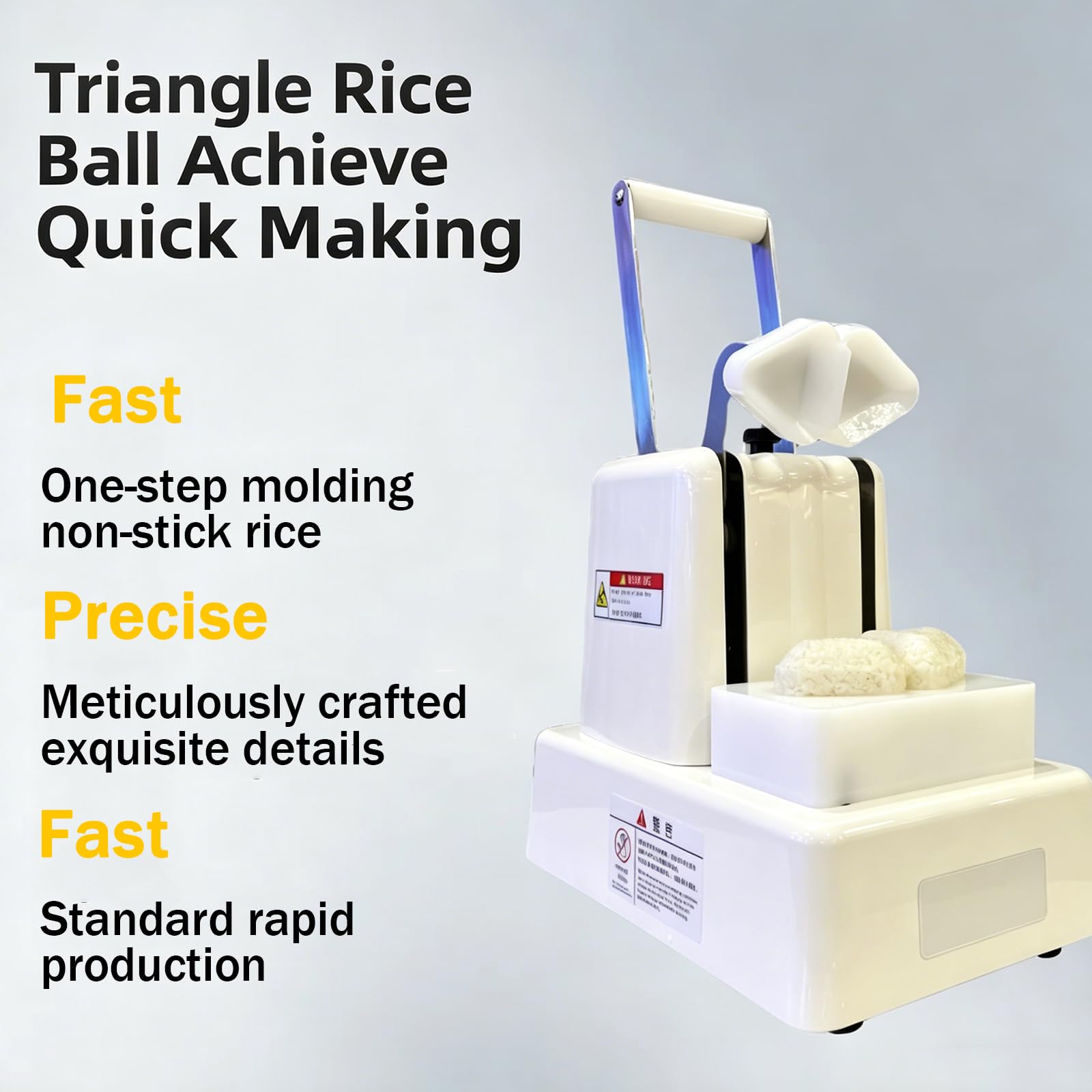 Máquina Comercial para Hacer Onigiri Triangular, Manual, Japonesa, con Molde Antiadherente Y Cuerpo De Acero Inoxidable, Ideal para Restaurantes Y Tiendas De Sushi