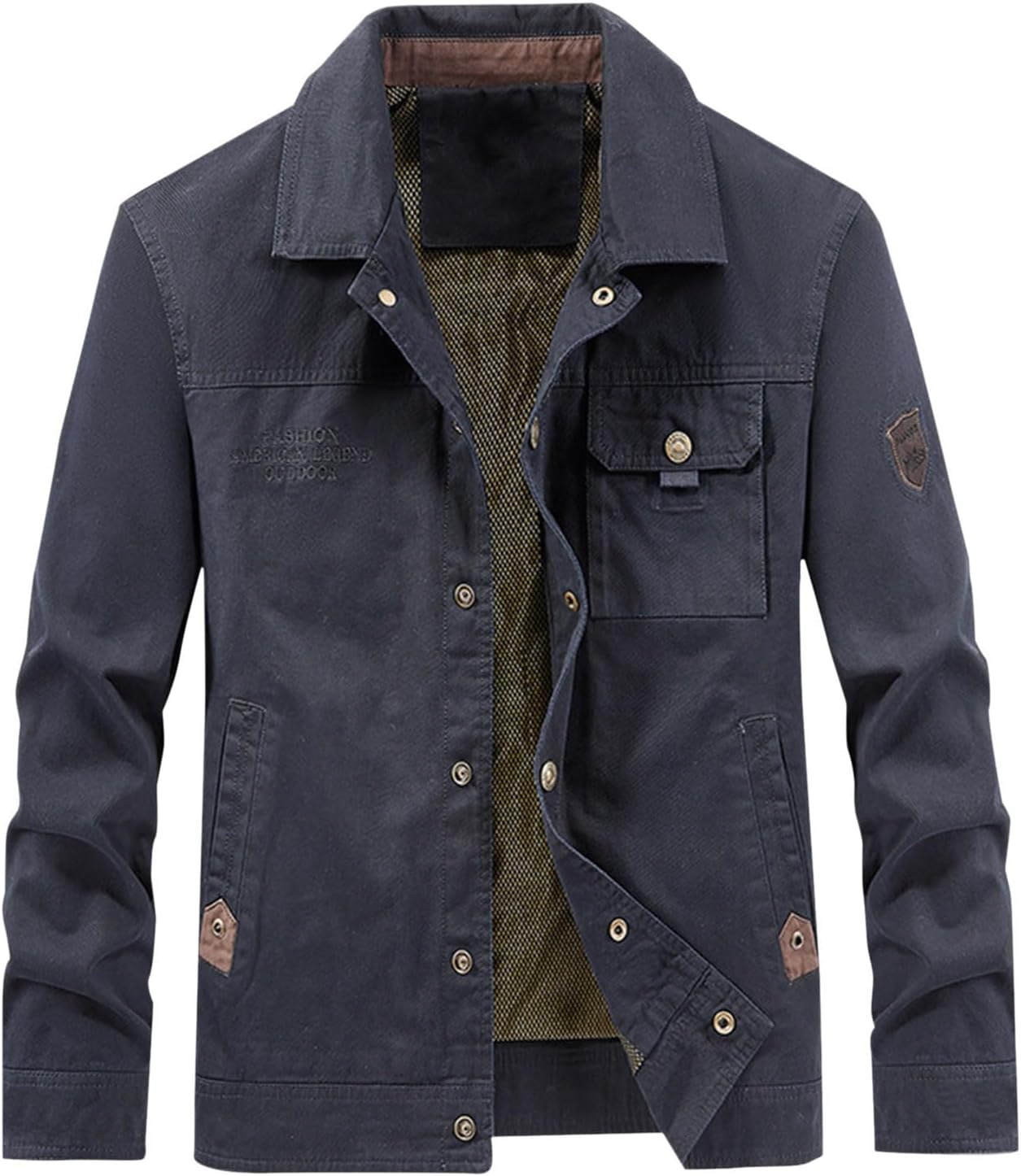 Men's Casual Jackets Stylish Lightweight Outdoor Cargo Coat Perfect for Everyday Wear Adjustable Fit with