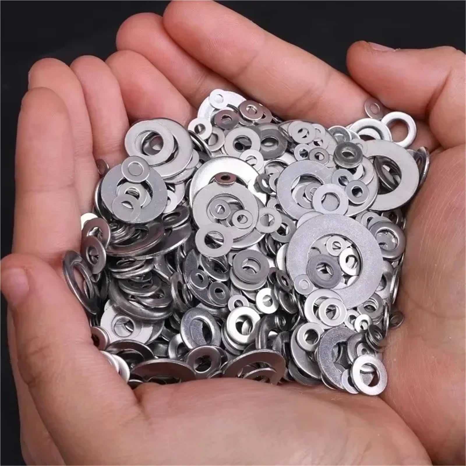 Surtido De Arandelas Acero Inoxidable, 360/584/684 Uds., Tornillos Metal, Planas, Anillos, Sujetadores For, Pernos, M2-M12 para Tornillos(580Pcs Box)