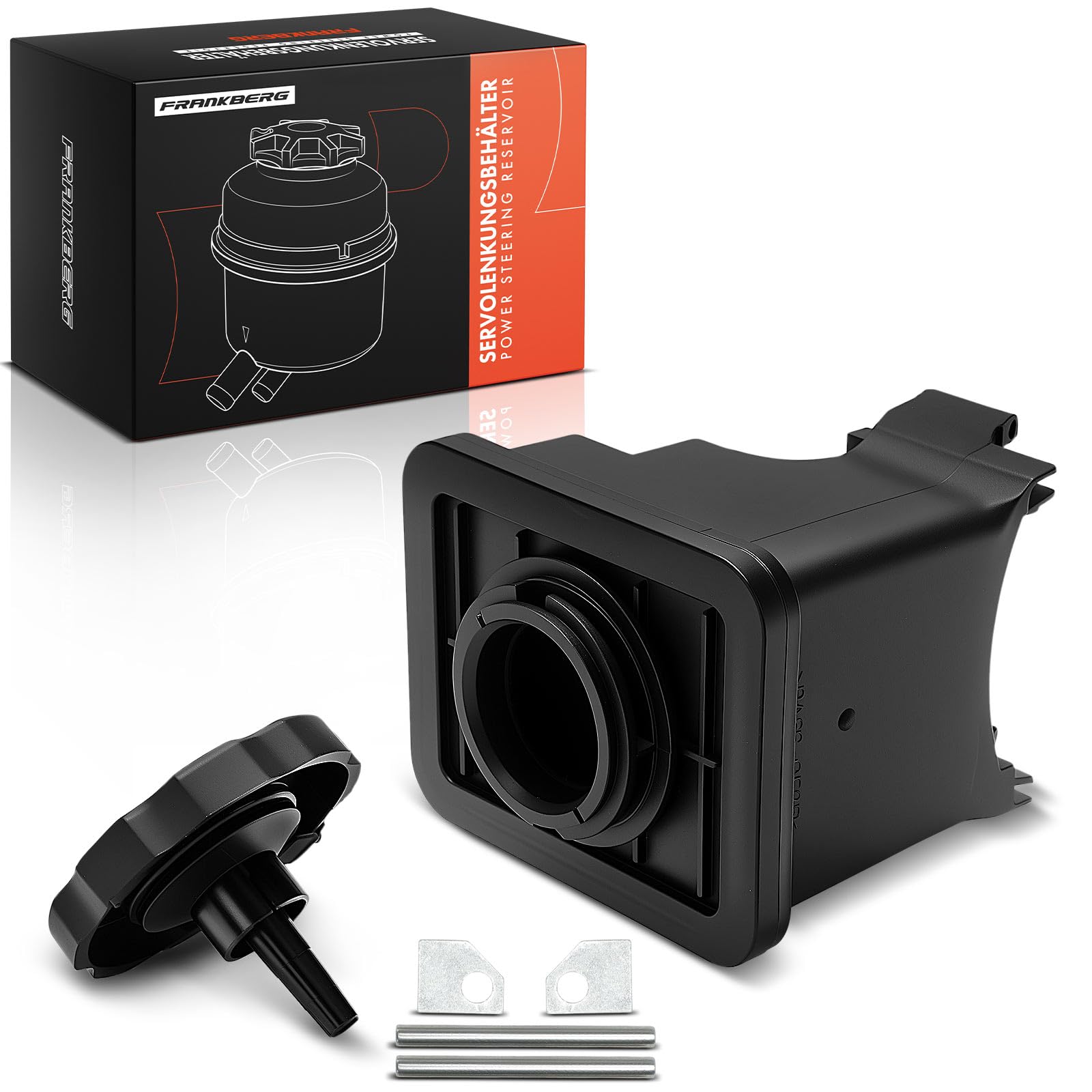 Frankberg Réservoir de Pompe Direction Assistée Compatible avec Série 3 Cabriolet E46 320 Cd 330 Cd Série 3 Coupé E46 Série 5 E39 Série 5 Break E39 X3 E83 Remplacer# 32411095749, 32411095748