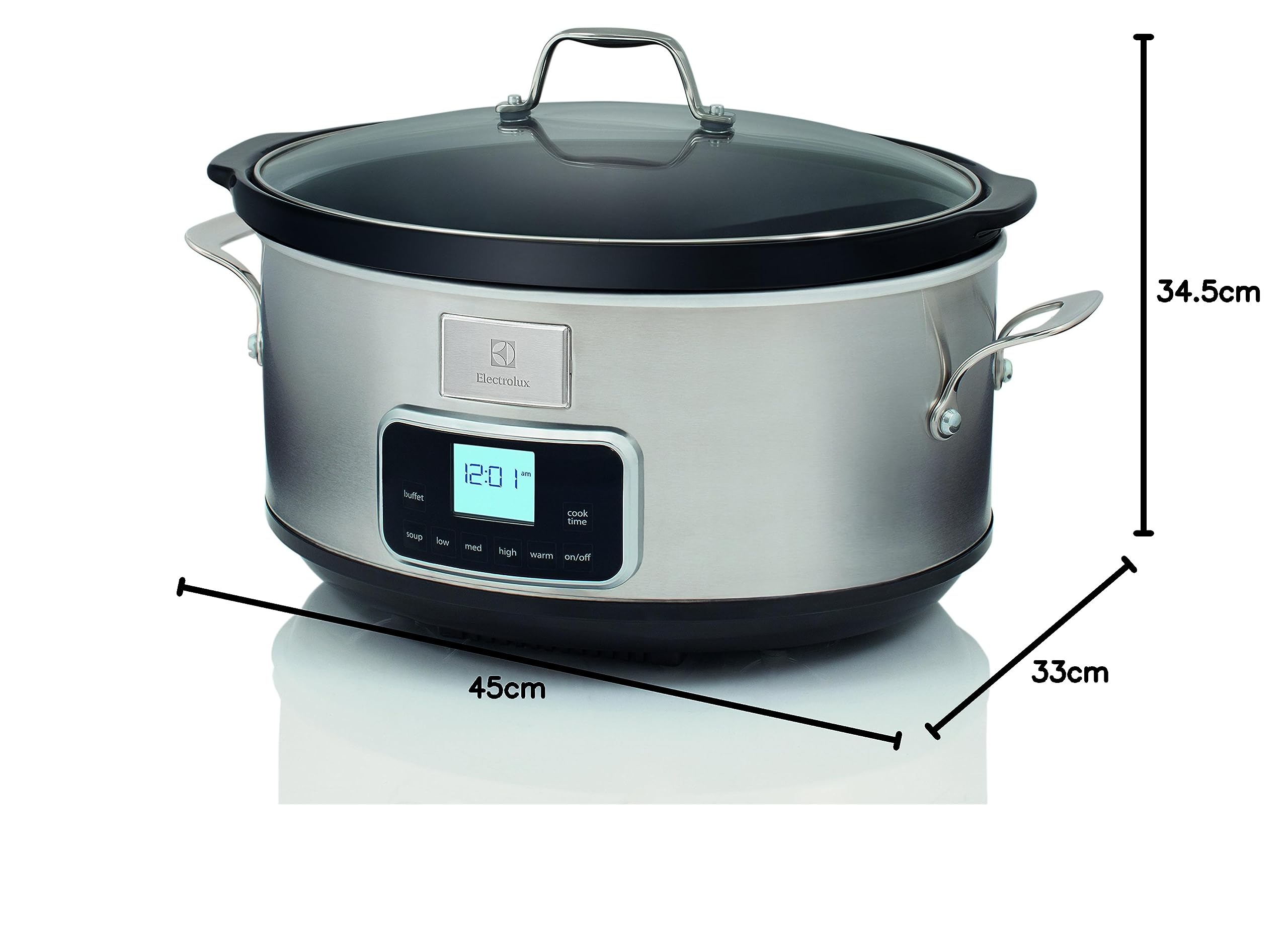 Electrolux MIJOTEUSE ESC7400 - Mijoteuse en acier inoxydable avec 6 programmes prédéfinis, 235 W, 6,6 lt
