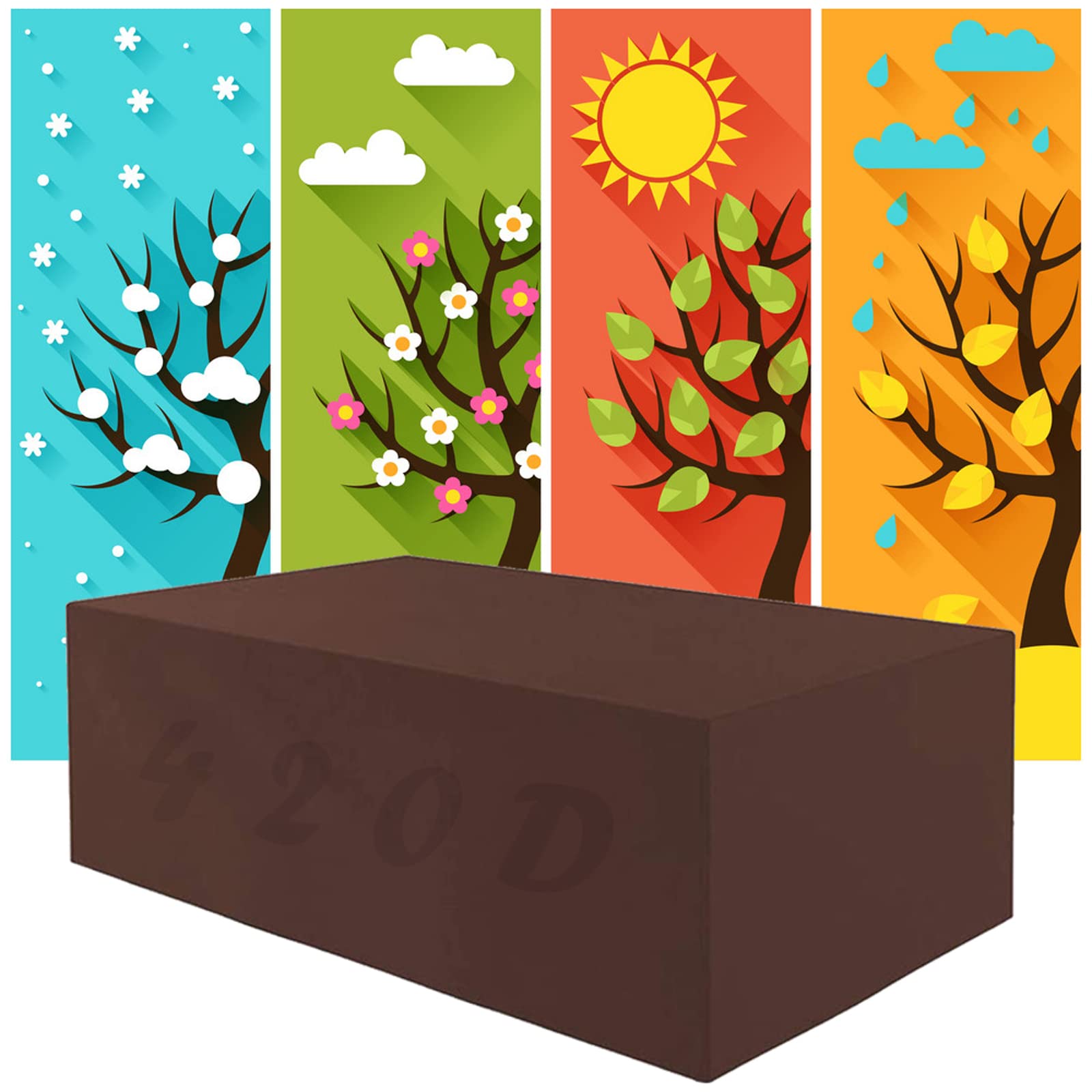 Copertura per mobili da giardino, impermeabile, 160 x 160 x 80 cm, quadrata, in tessuto Oxford resistente, per mobili da giardino, antipolvere, protezione solare, forma rettangolare