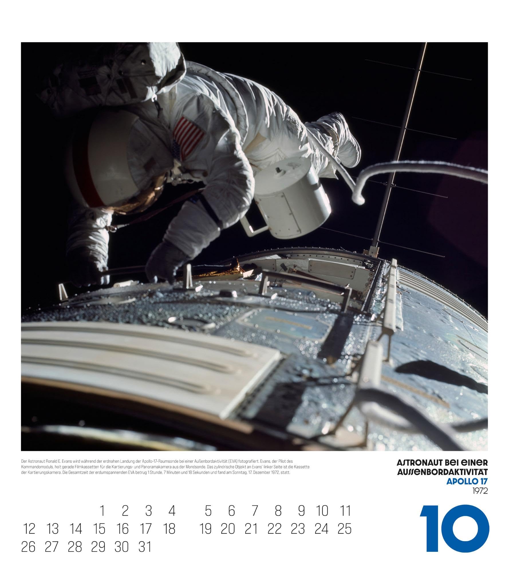 The Apollo Archives Kalender 2026 | Informativer Raumfahrt-Kalender im großen Hochformat (48x54 cm) | Analogfotografie der NASA