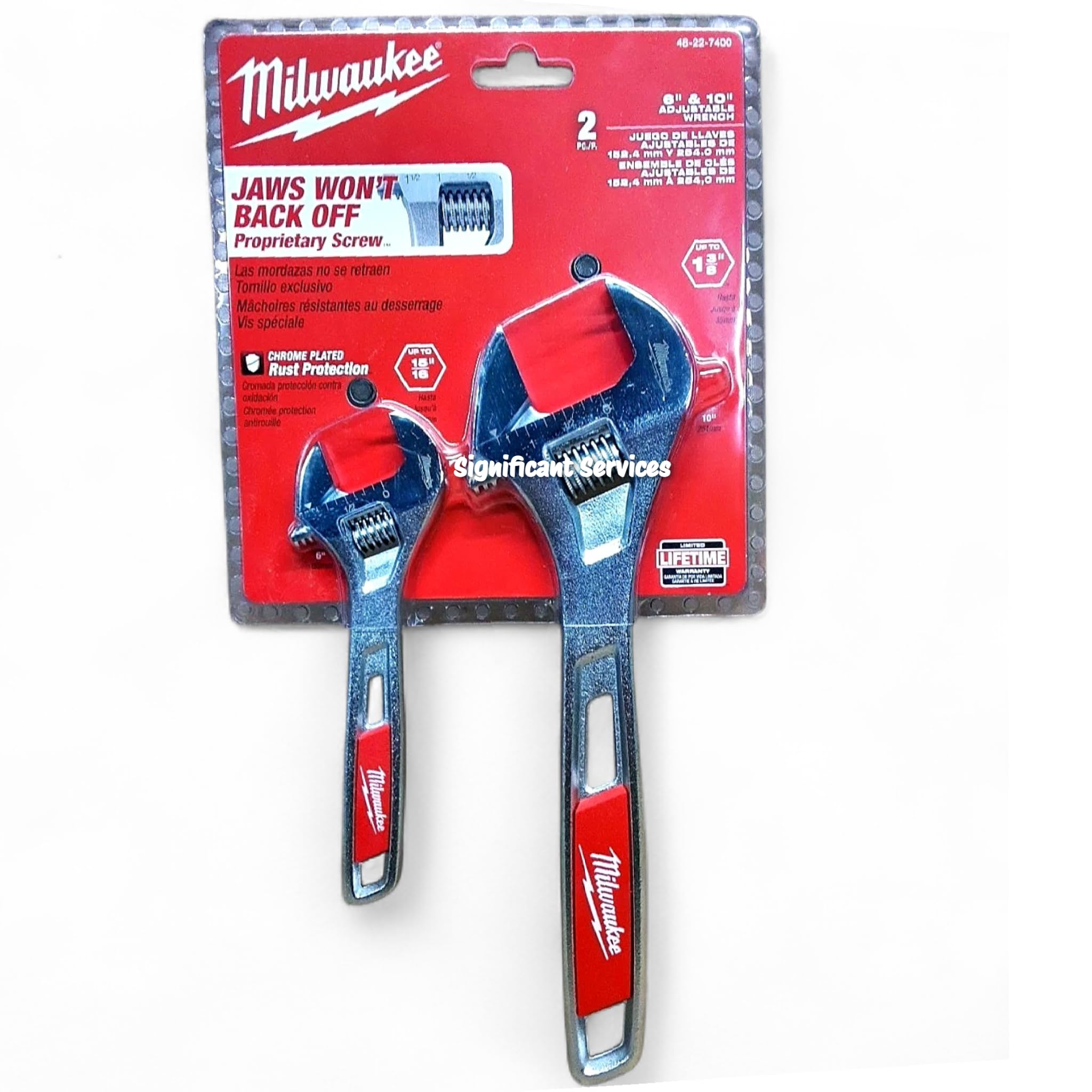 Amazon | Milwaukee 48-22-7400 2 PC. Adjustable Wrench Set 6 in