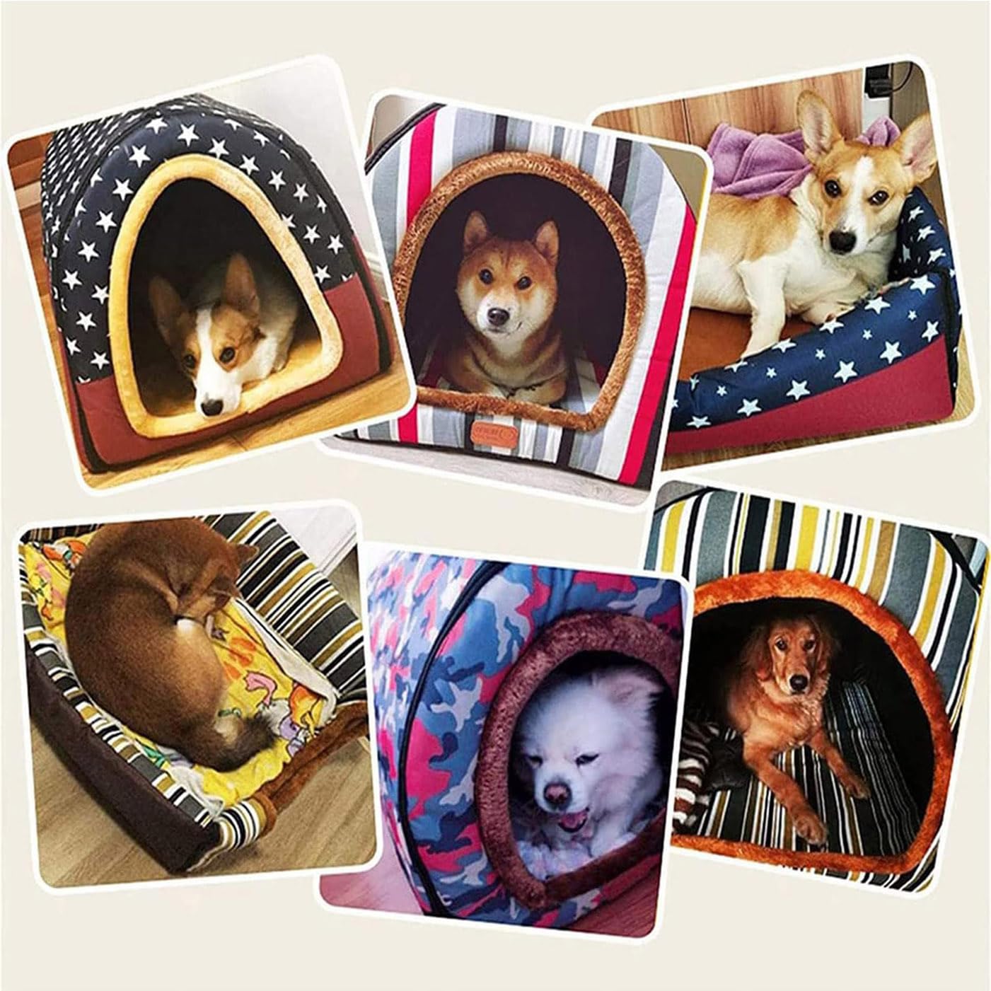 Cama grande para perros de lujo, cálida y cálida, XL XXL, para interiores, caseta para perros, cama grande para perros, cueva para gatos, iglú, para interiores y exteriores, lavable (XL 75 x 57 x 55