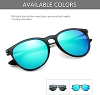 Vista 3 de SUNGAIT Gafas de sol redondas vintage para mujeres y hombres, estilo clásico retro