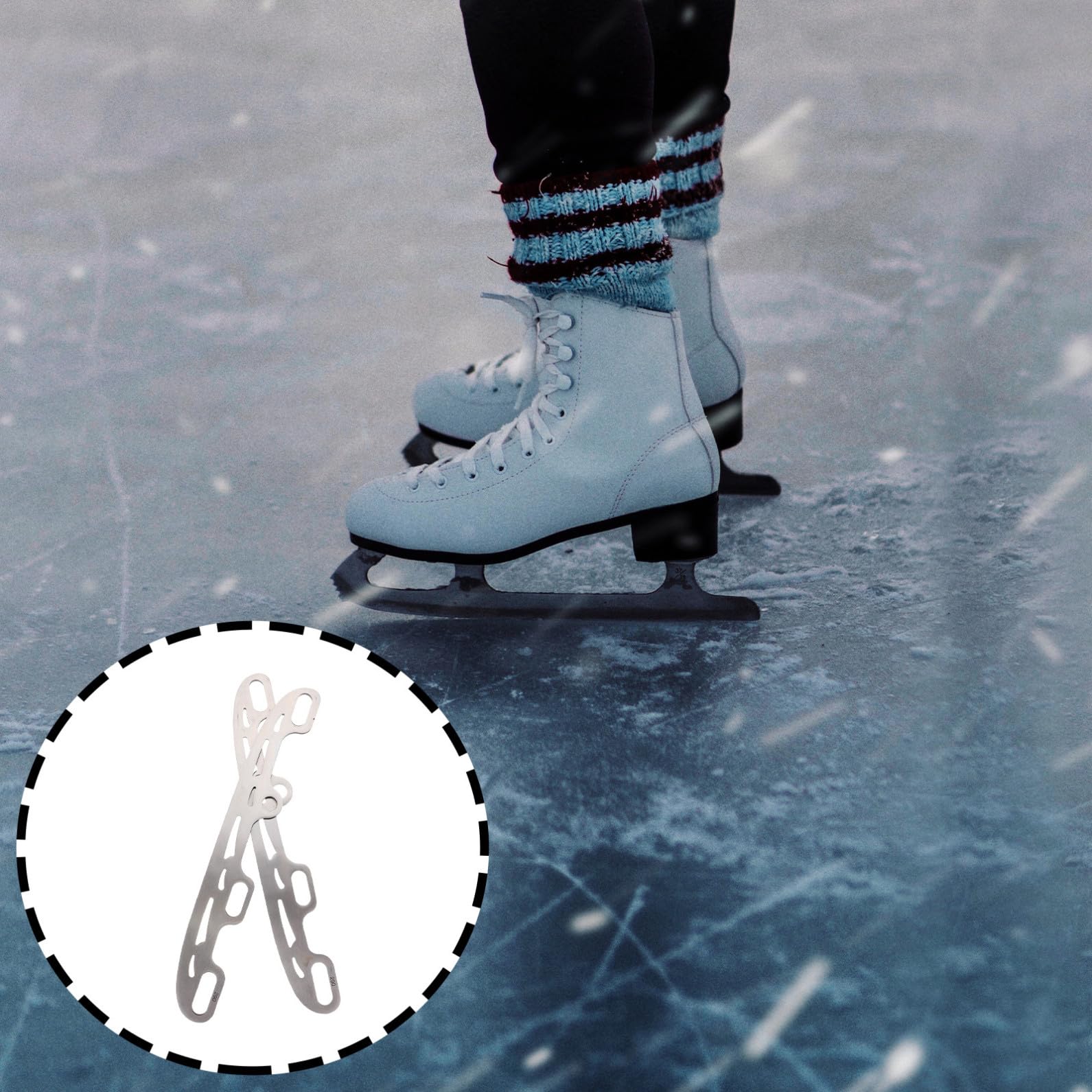 TOYANDONA Cuchillas de Patinaje sobre Hielo Inoxidable para Zapatillas de Roller Accesorios Reemplazables y Duraderos para Patinaje Incluye Bordes de Seguridad