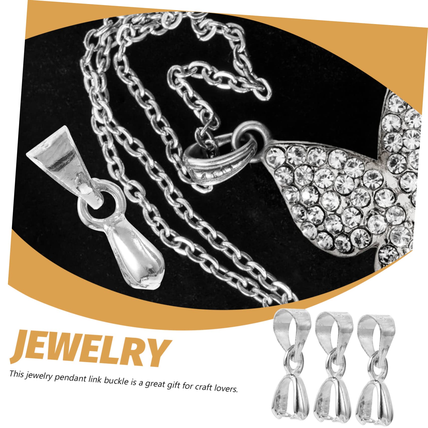 EXCEART 500 Piezas hebilla colgante gargantilla de cristal hebillas de encanto joyas un collar clip de pellizco de aleación collar encantos enlaces Metal conector botón acortar Abrazadera