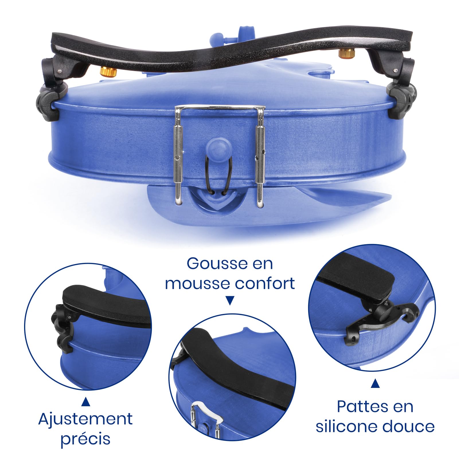 Reposa Hombros para Violín 4/4 y 3/4, con Relleno de Espuma Suave – Cómodo y de Apoyo
