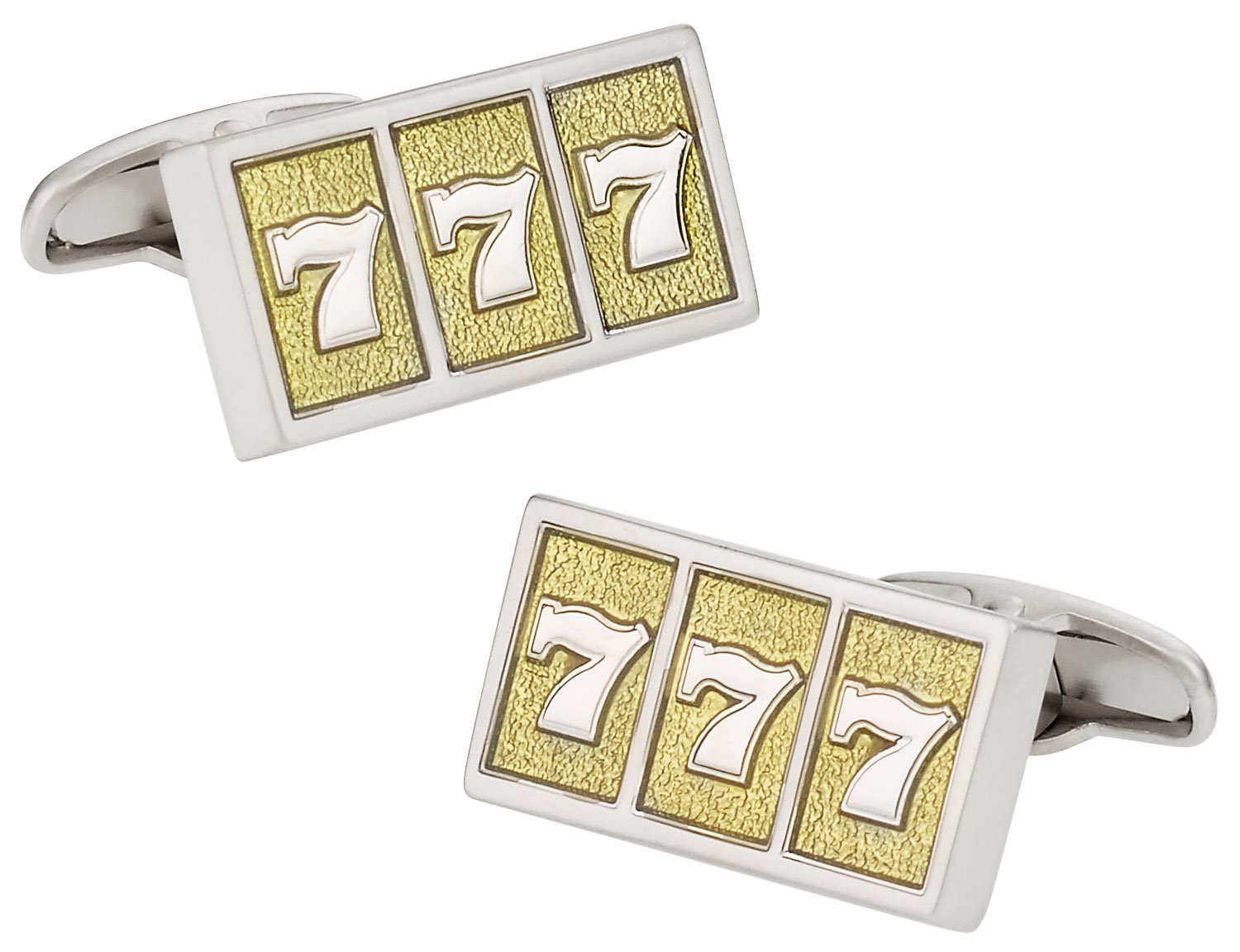 Cracked Pepper Cuff-Daddy Lucky Sevens Slot Machine Cufflinks