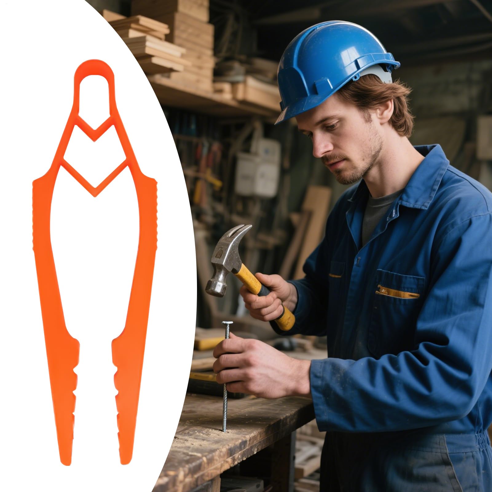Supporto per chiodi per martellare, protezione per le dita, strumento di fissaggio ergonomico per unghie, pinze per falegnameria, lavorazione del legno, costruzione, riparazione domestica