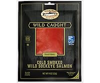 Vista 1 de Ducktrap, Salmón rojo salvaje ahumado en frío, 0.25 libras