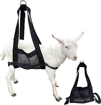 Calf Sling for Weighing, Lamb Weighing Sling, for Weight Small Animal, Livestock Sling for Calves, Lambs, Alpacas, Goats-Newborn & Small Animals Weighing Harness Black
