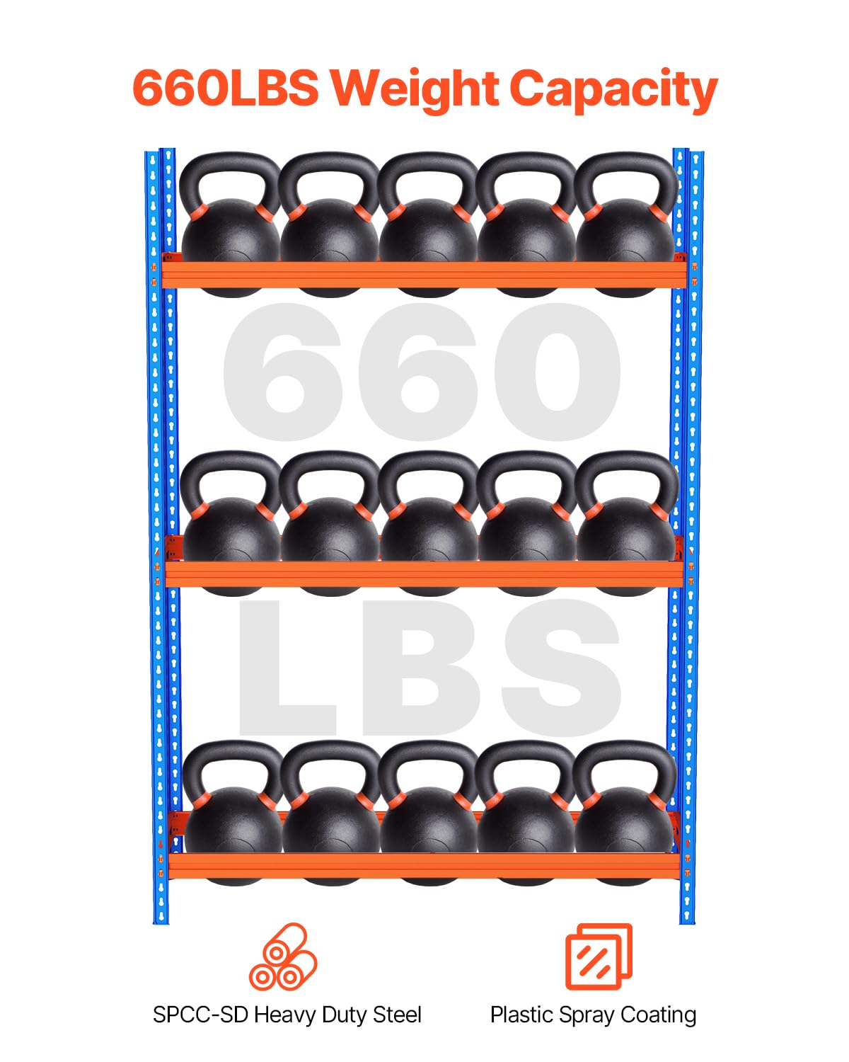 VEVOR Scaffale Porta Gomme Auto a 3 Ripiani, Fino a 18 Pneumatici Standard, Supporto Pneumatici per Impieghi Gravosi SPCC-SD con Spaziatura Regolabile per Garage e Officina, capacità di Carico 300 kg