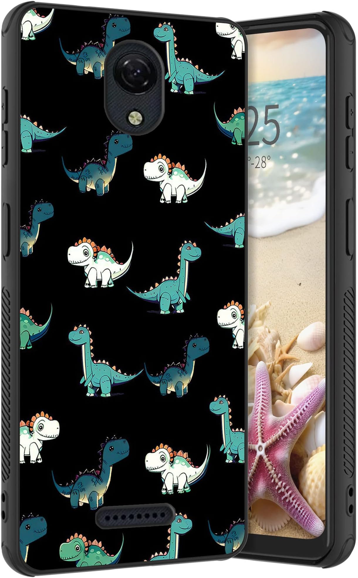 RYUITHDJP for Cricket Icon 2 Phone Case 6" with Cute Dinosaur Girl Boy Men Women Theme Design, Case for Boost Mobile Crikect Icon 2 TPU Stylish Anti Slip Shockproof Cover