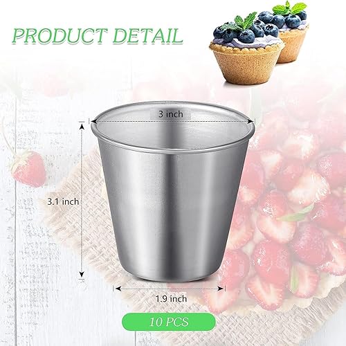 Miniatura 3 de 10 moldes individuales para tartas de huevo, moldes para pudín, tazas de mini moldes de chocolate fundido de acero al carbono, para cupcakes,