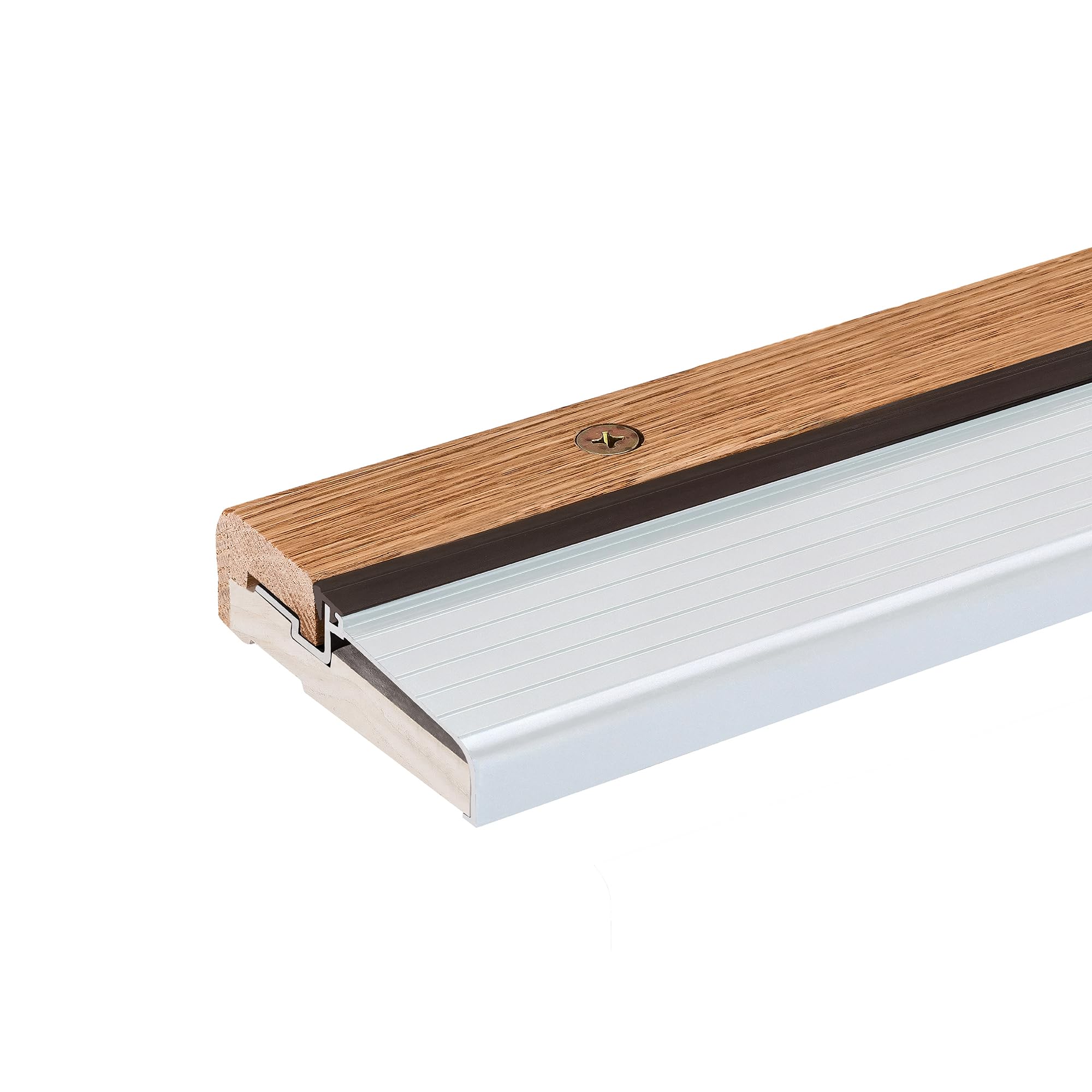 Oak & Aluminum Adjustable Threshold 3 5/8