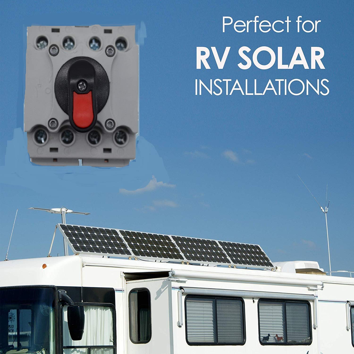 Solar DC Isolator Switch 1000V/32A PV DC Battery Disconnect Switch for