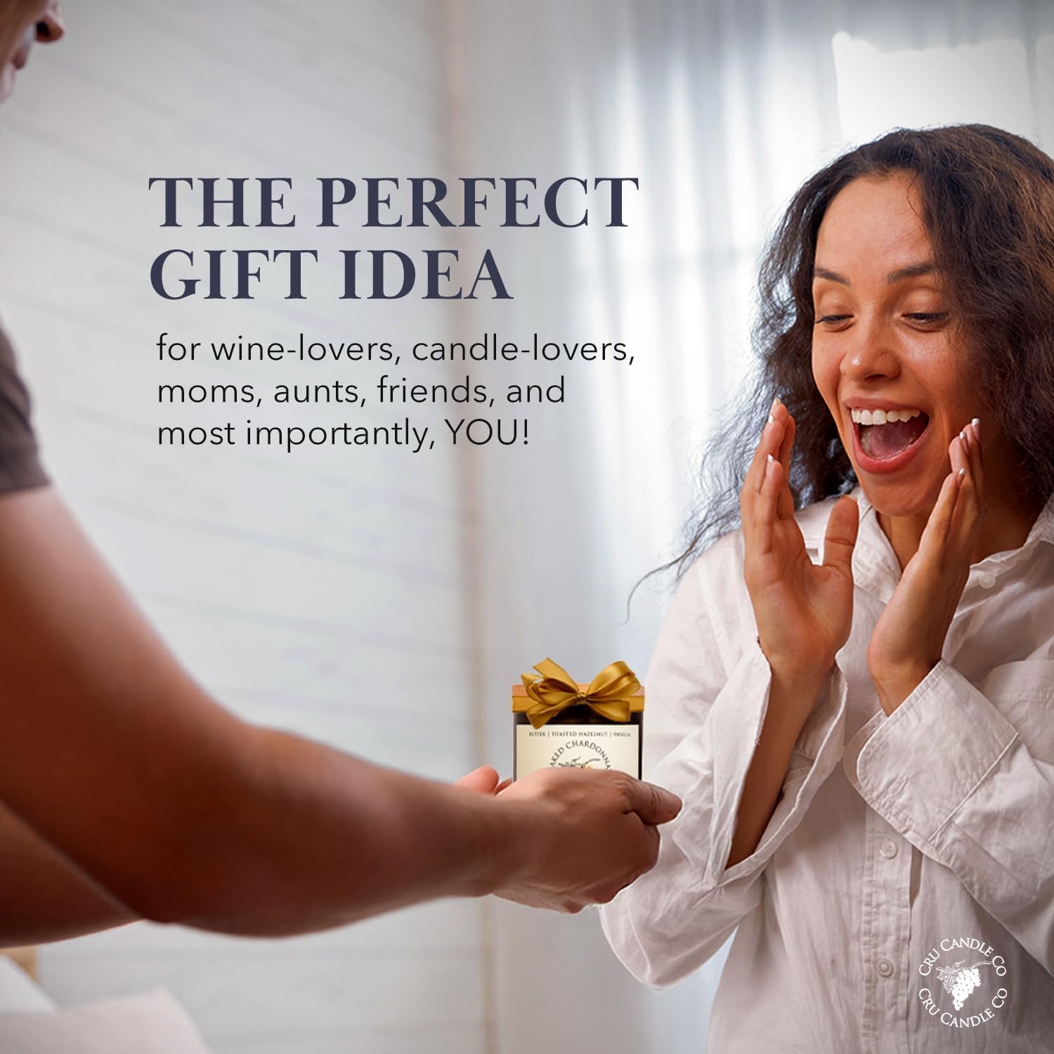 Cru Wine Scented Candles - Oaked Chardonnay Scent - Clean Burning, Non Toxic Candle, Luxury Decor Soy Candles for Home Scented, Relaxing Gifts for Women, Aesthetic Soy Candle for Men, Made in USA - Image 4