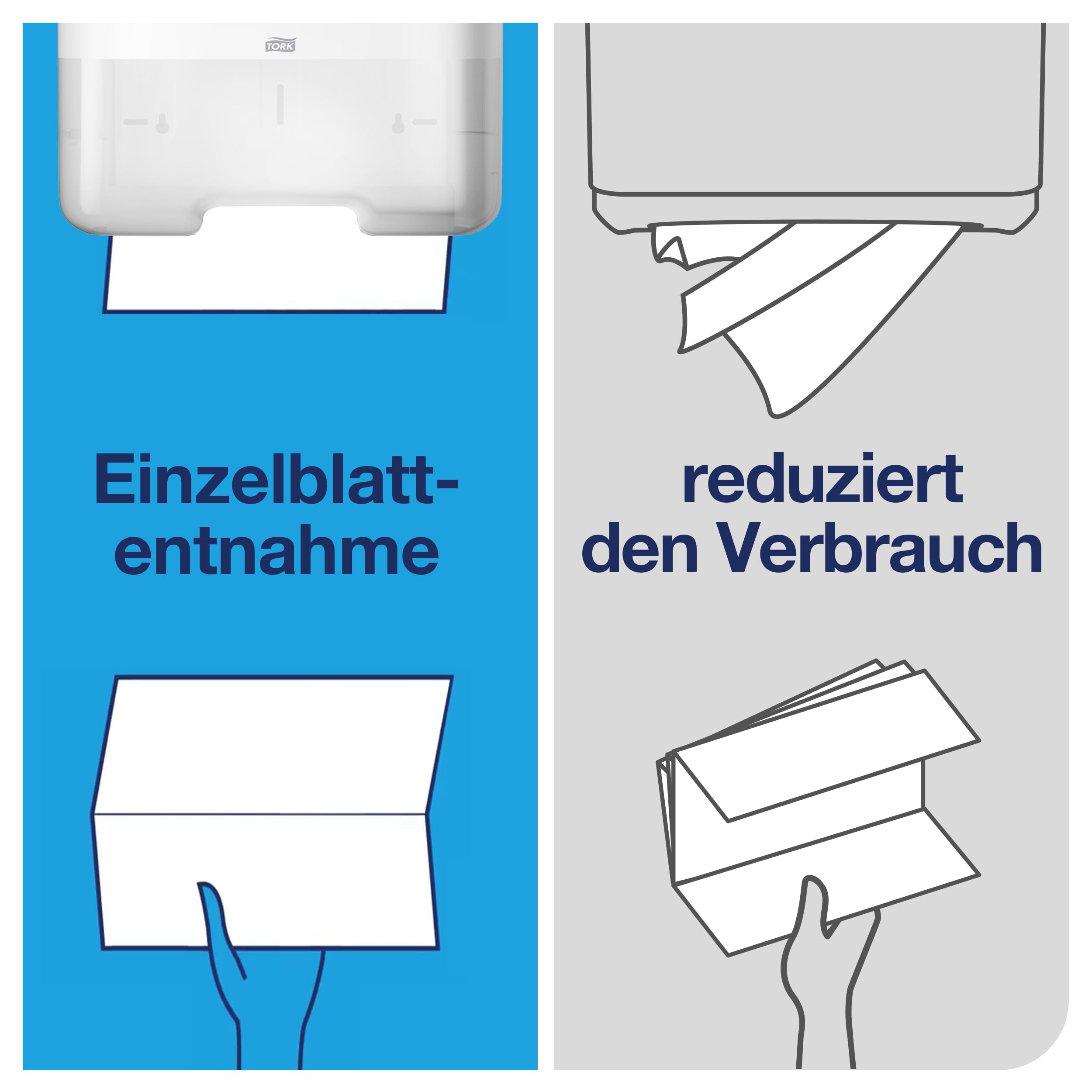 Tork Zickzack Papierhandtücher Premium 100278 H3 Falthandtücher 2-lagig Weiß 15 x 200 Tücher