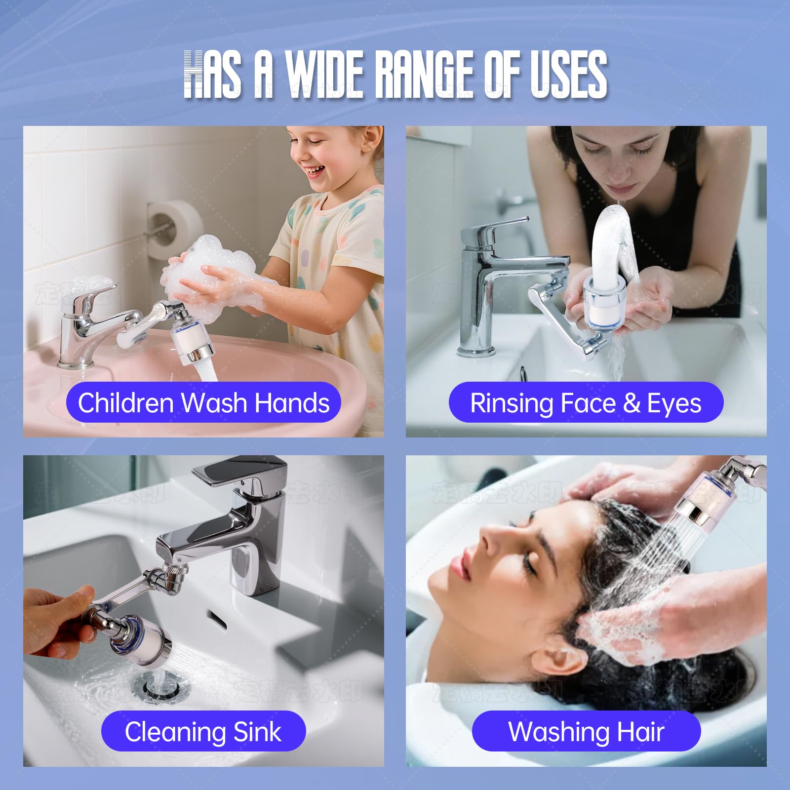 5 faucet filters - kitchen sink bathroom sink alternatives - faucet extender PP cotton - strong filter to — view 5