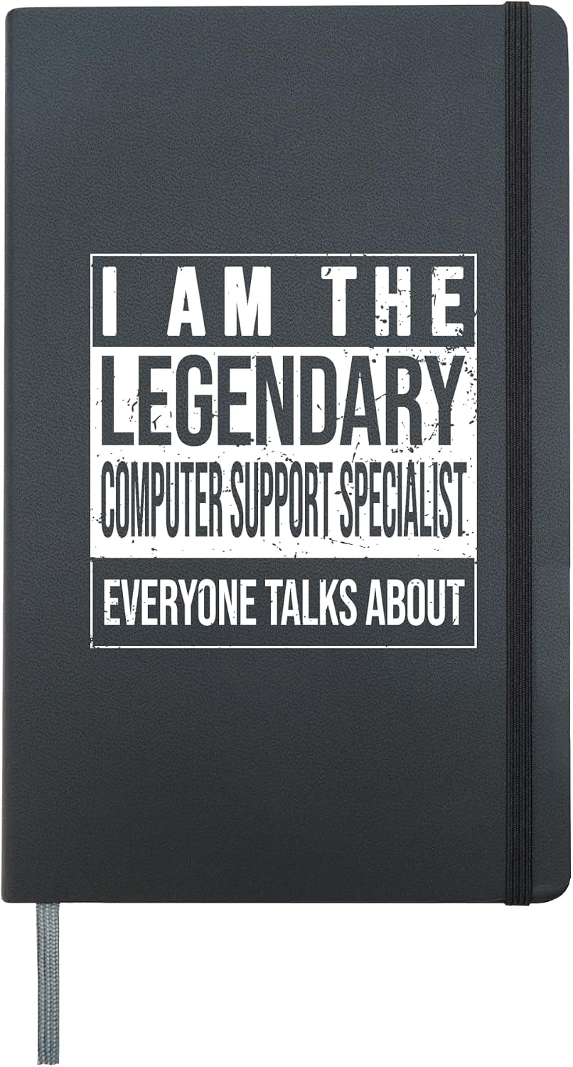 Supporters Birthday born Computer-support-specialist Hardcover Journal, Black