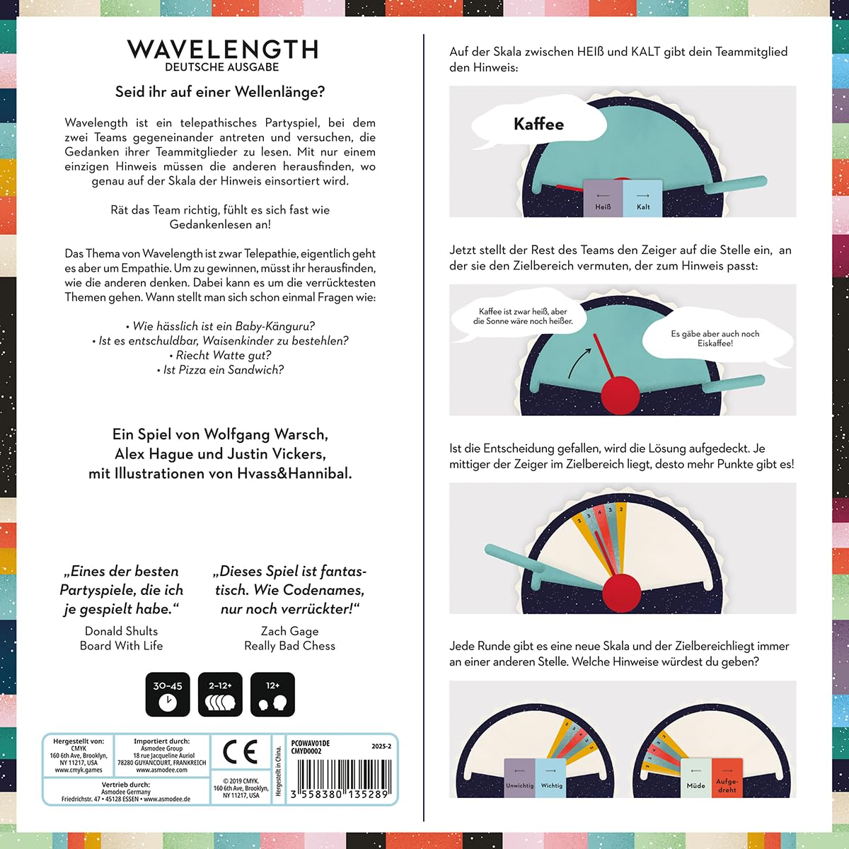 CMYK, Wavelength, Jeu de fête, 2 à 12 Joueurs, 12 Ans et Plus, 30 à 45 Minutes, Allemand