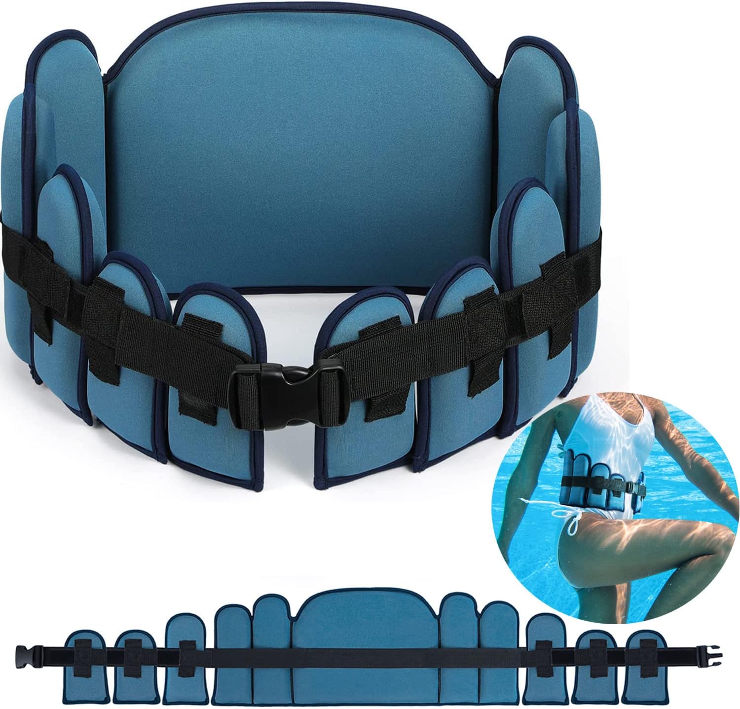 Aqua Belt Water Aerobics Equipment: Sportneer Swimming Pool Exercise Aqua Float Belts Jogger Floatation Buoyancy Belt Aquatic Training Accessories for Adults Youth Fitness Workout Therapy