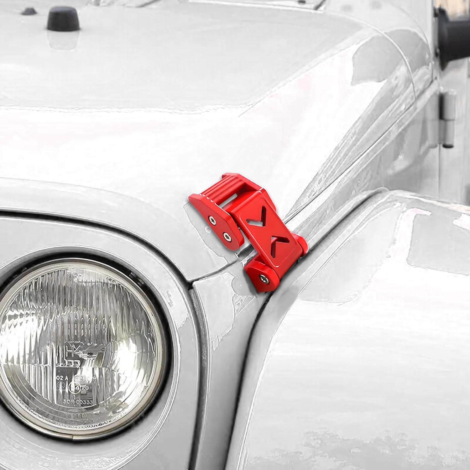Hood Latch is Adjustable and Compatible with Jeep Wrangler JK/JKU 2007-2017, JL/JLU 2018-2023 and Jeep Gladiator 2020-2023