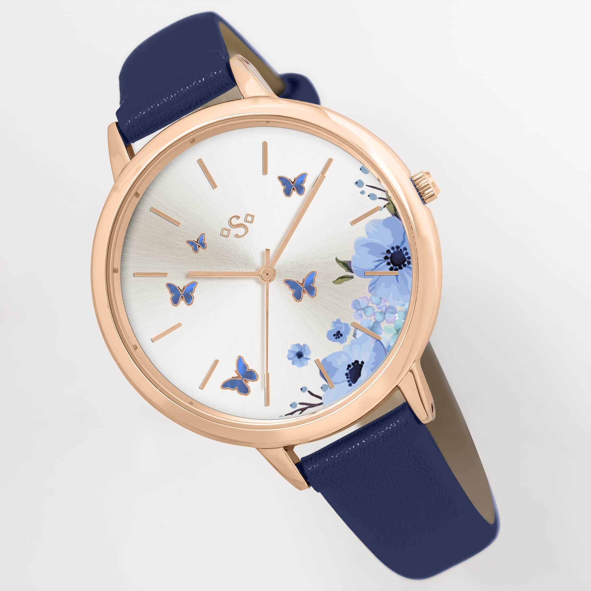 Image secondaire de Montre Femme Spirit Analogique avec Cadran Papillon et Bracelet Bleu