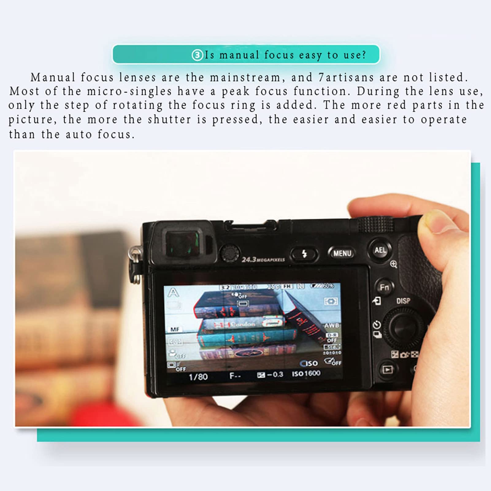 Obiettivo della macchina fotografica, lente dell'apertura di 50mm resistente all'usura per