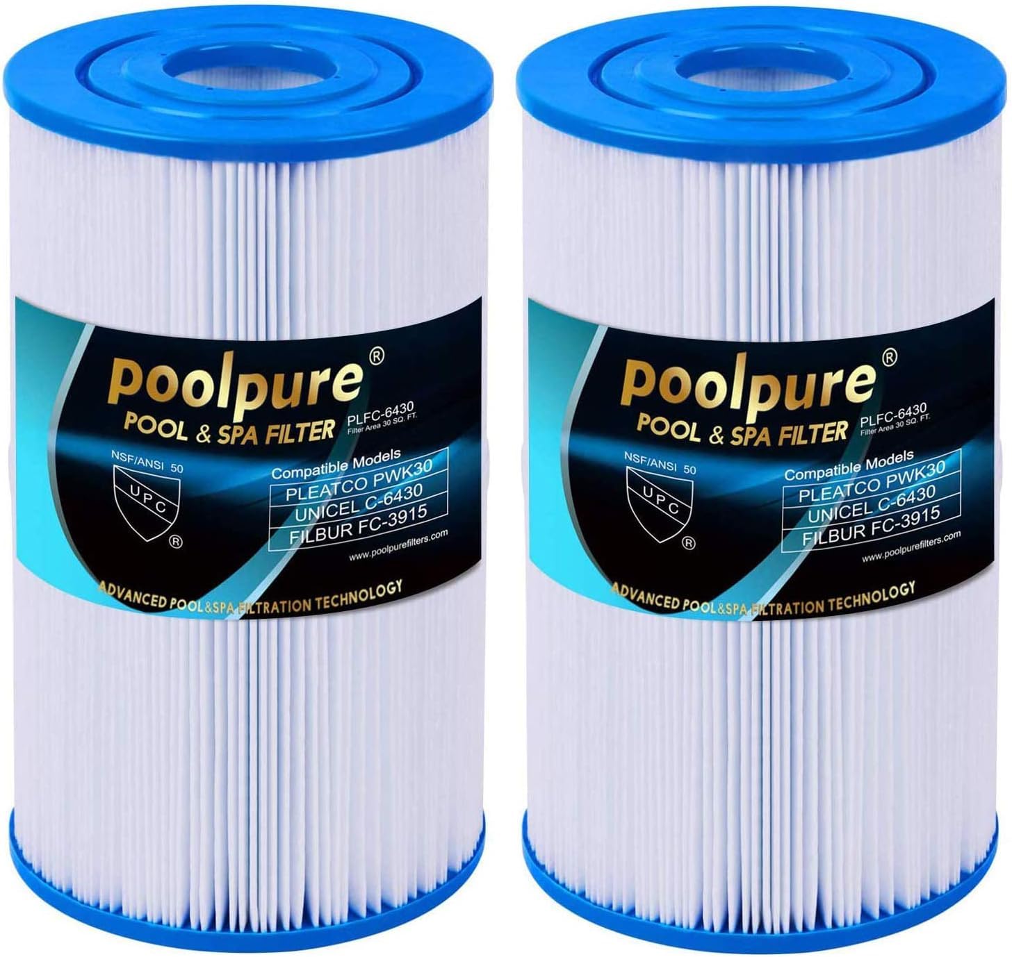 POOLPURE Filtro de Aguas Termales Reemplazo para PWK30, Tinas C-6430 31489 Cartucho de Repuesto Hotsprings Filtro SPA Filtro de hidromasaje