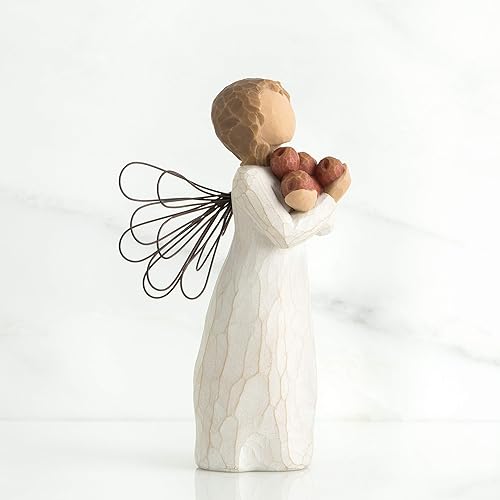 Miniatura 4 de Willow Tree Ángel de la buena salud, una abundancia de salud y felicidad, sosteniendo manzanas como símbolo de esperanza y curación, agradecimiento