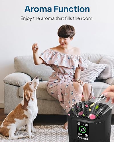 Miniatura 3 de Purificador de aire para el dormitorio del hogar, limpiador de aire Cobectal con filtro H13 True HEPA 3 en 1, función de aroma y modo de sueño,