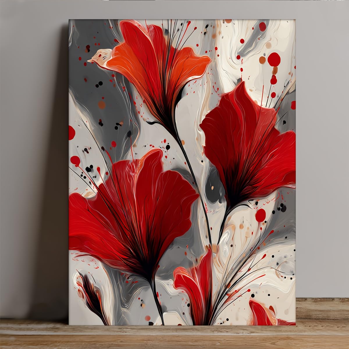 IHHGNB 1pc Modern Style Wall Art Floral Abstract Prints for Living Room Home Decor Canvas Picture Artwork(70x90cm(26x35in)/No frame)