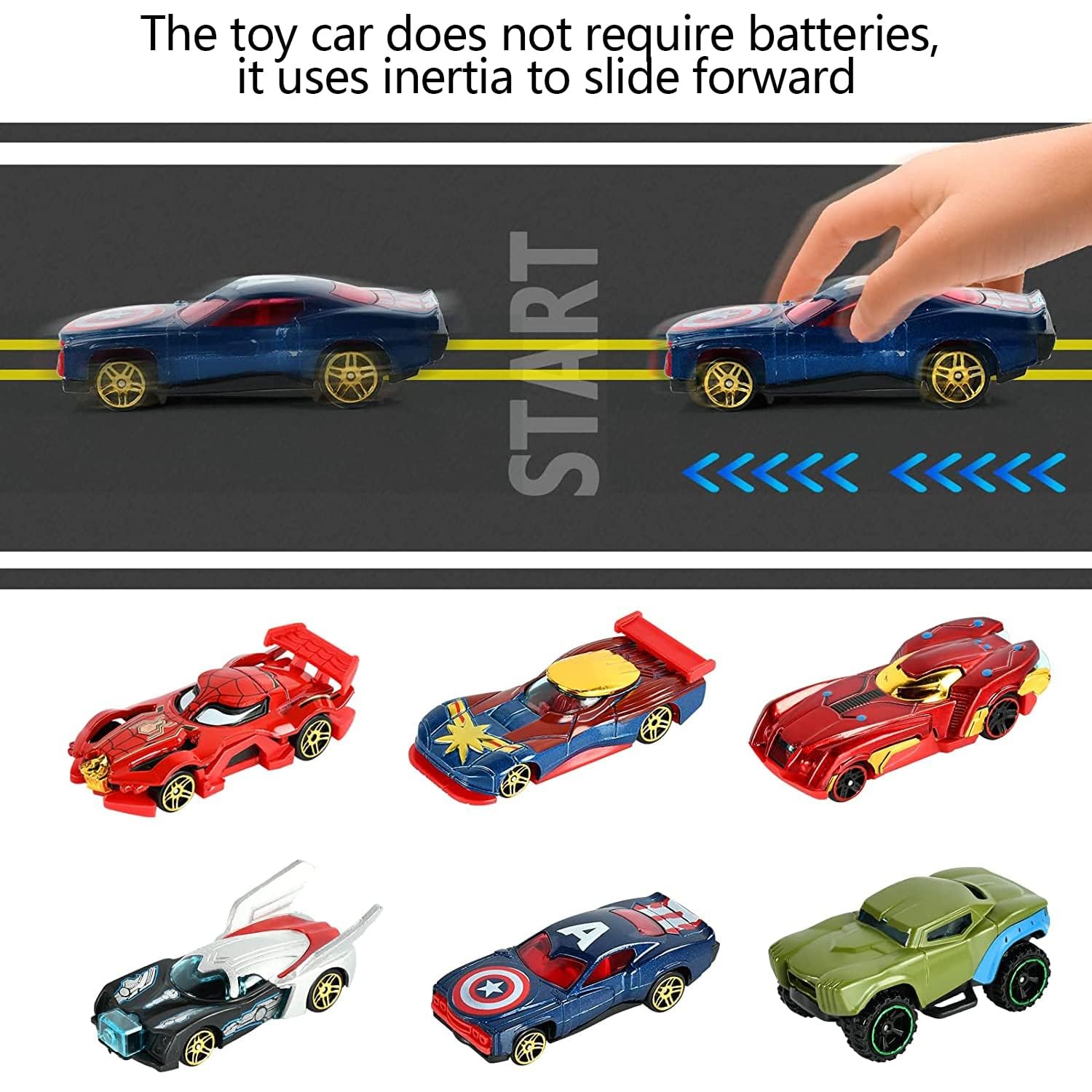 HBSFBH Giocattolo Modello Macchinine, 6 Pezzi Set di Macchinine, Metallo Giocattoli di Auto da Corsa, Mini Auto Giocattolo, Macchinine Giocattolo, Stunt Toy Car, Macchinine per Regalo - 4