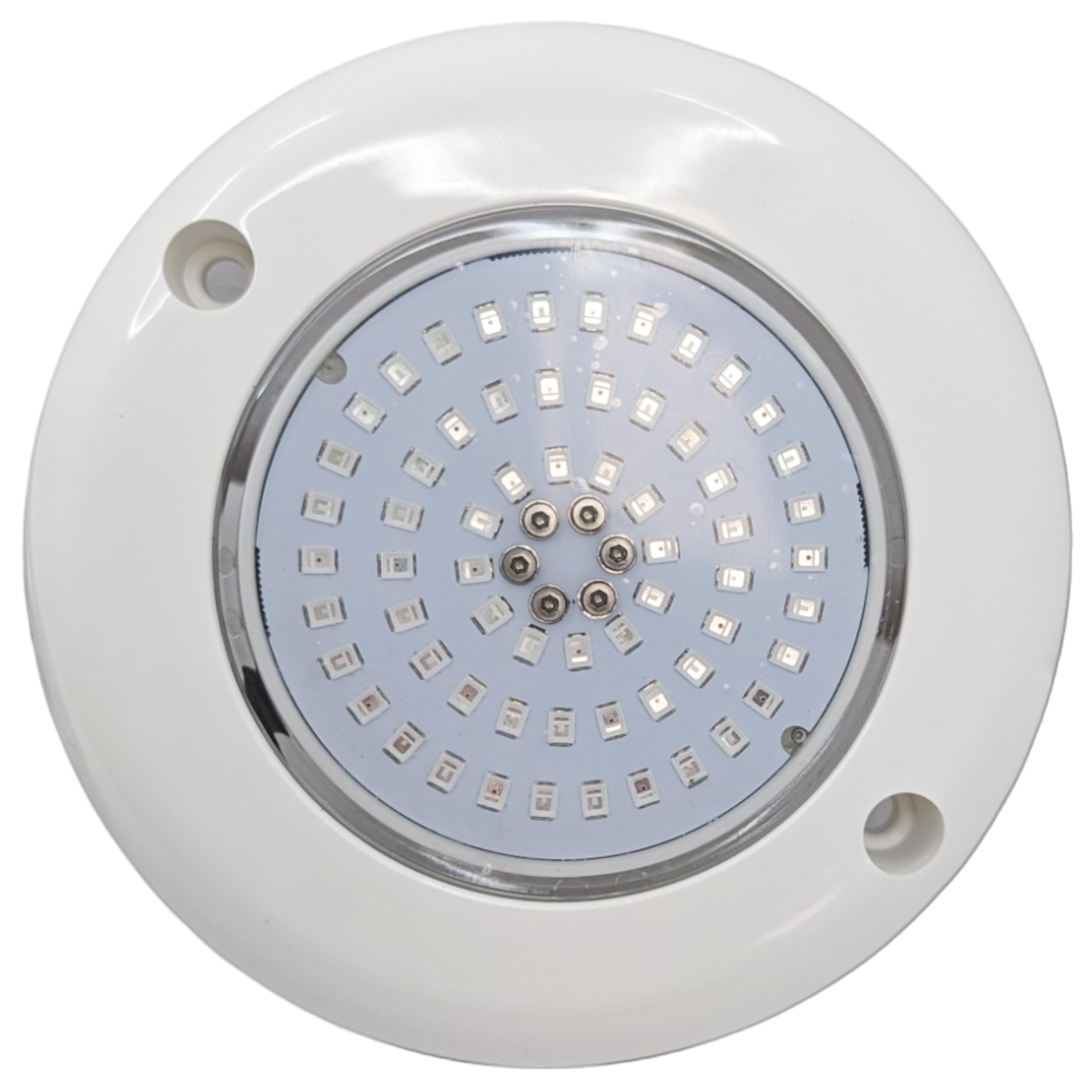 SWIMHOME Warmpool Foco LED Mini de Superficie para Piscina y Escalera, Blanco Frío 6000K, 6W, Resina Epoxy, Ø11cm