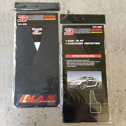 Miniatura 7 de QUYDDC Tamaño estándar de fibra de carbono universal para coche, aletas de barro, para todo tipo de clima, cuerpo ancho, se adapta a SUV MPV (no se