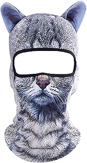 Cat Balaclava,Dog Balaclava,Halloween Hat,Cute Full Face Hood Mask Animal Ski Mask for Hiking Riding Sports Outdoor