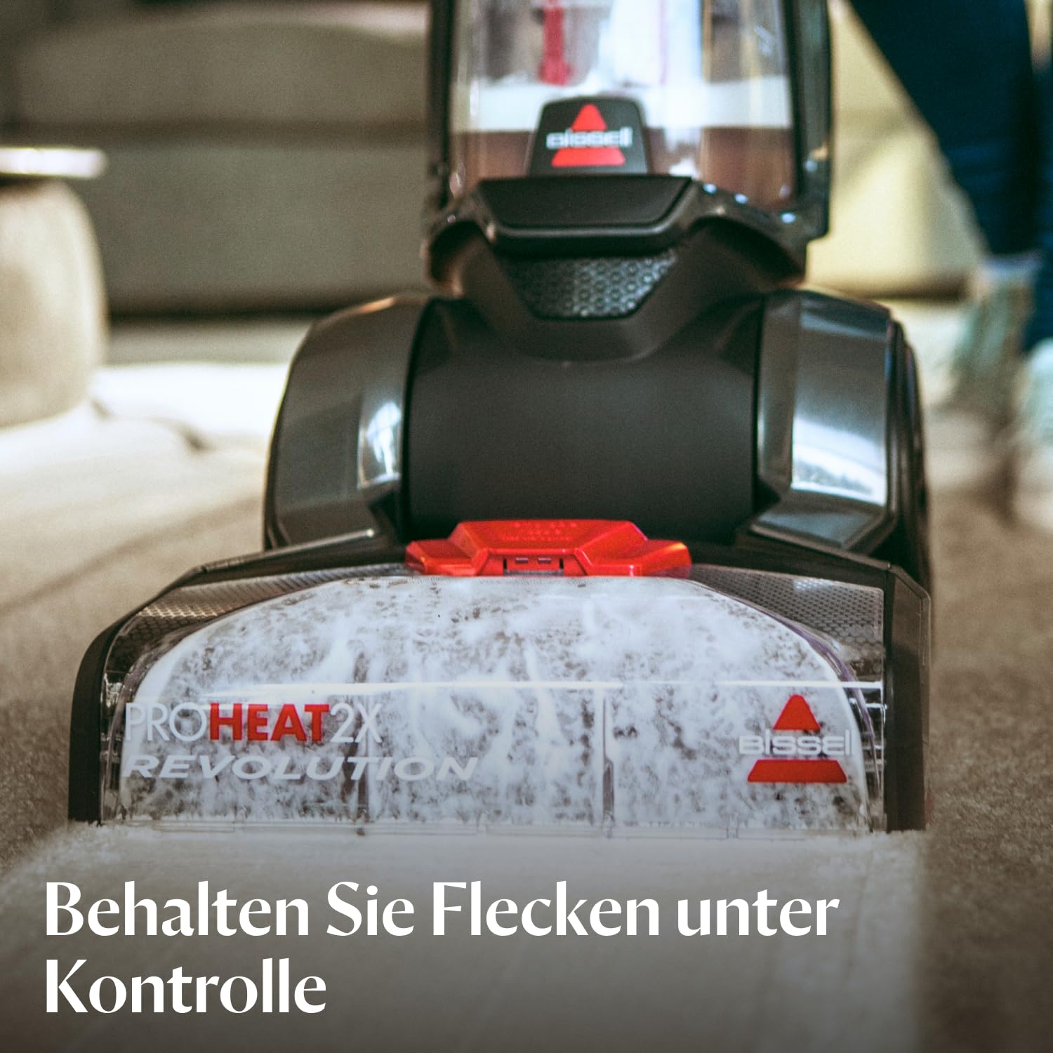 BISSELL ProHeat 2X Revolution, Teppichreiniger Nasssauger, Teppich Reinigungsgerät für Gründliche Teppichreinigung, Polsterreinigungsgerät mit HeatWave Technologie, Leistungsstarker 800W Motor, 1858N