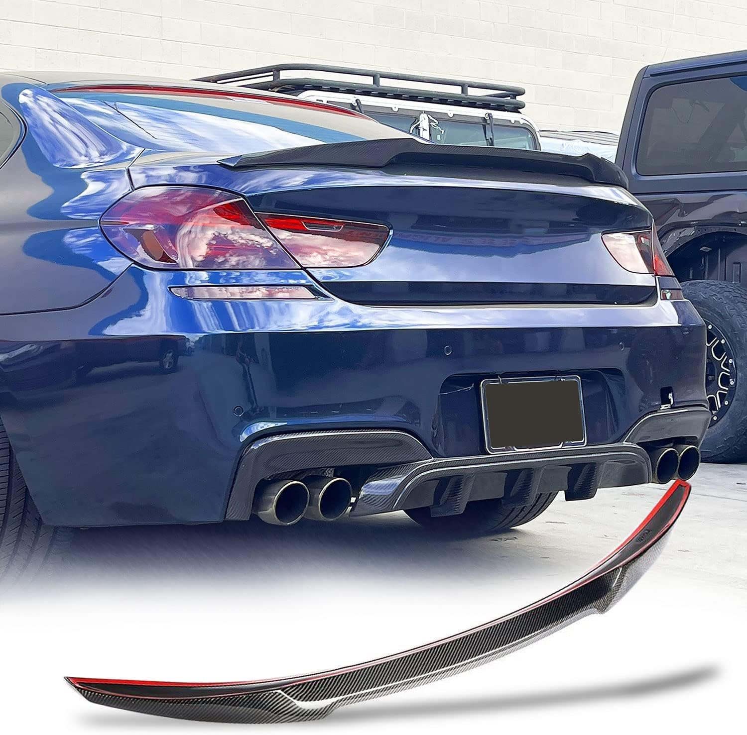 Carbon Fiber Car Rear Spoiler for BMW 6 Series F06 F13 640i 650i M Sport M6 Gran Coupe 2-Door Saloon 4-Door 2012-2018 Boot Lip Car Styling Modification Accessories