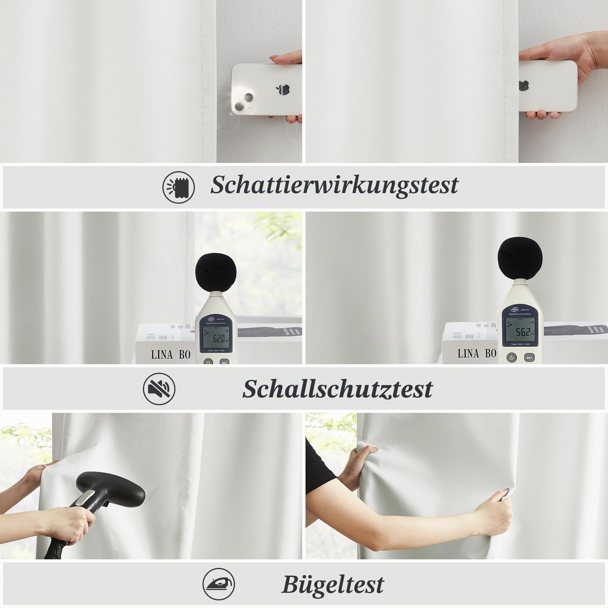 Cremefarbene Verdunkelungsvorhänge, extralang, 332 cm Länge, 300 cm, Landhaus-Boho-Fenstervorhang für Wohnzimmer, Rücklasche, vertikale hohe Vorhänge, Schienensystem (127 x 332 cm, 2 Stück,