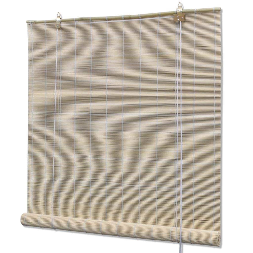 Festnight Roller Blind Bamboo 100x220 cm Natural