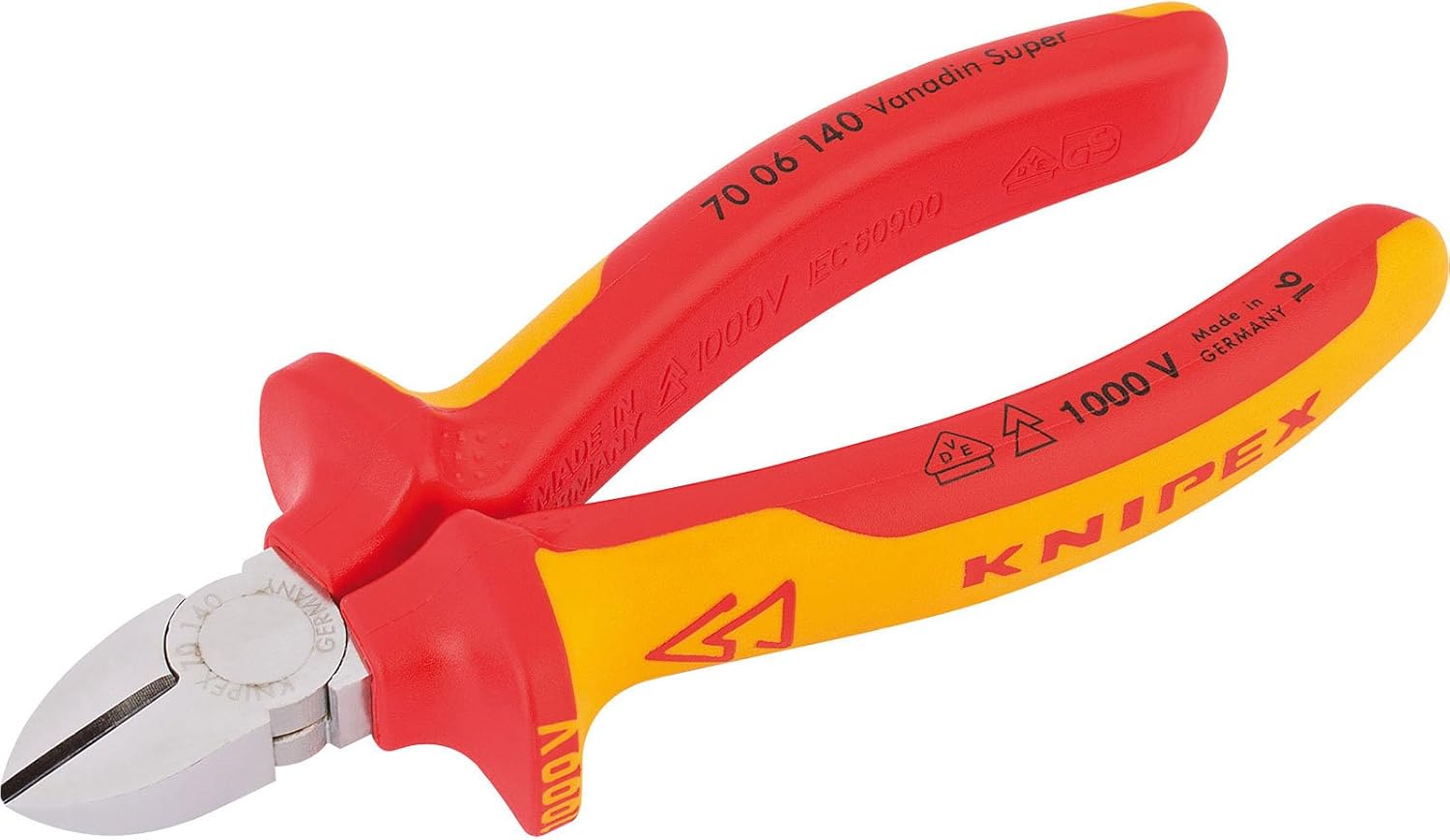 Knipex 81254 140mm Fully Insulated Diagonal Side Cutter