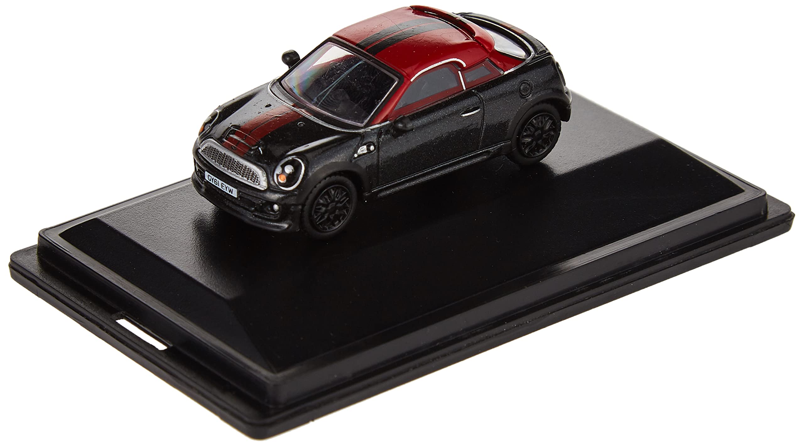 Oxford Diecast 1:76 Mini Coupe Midnight Black/Red Collectable model 76MC002