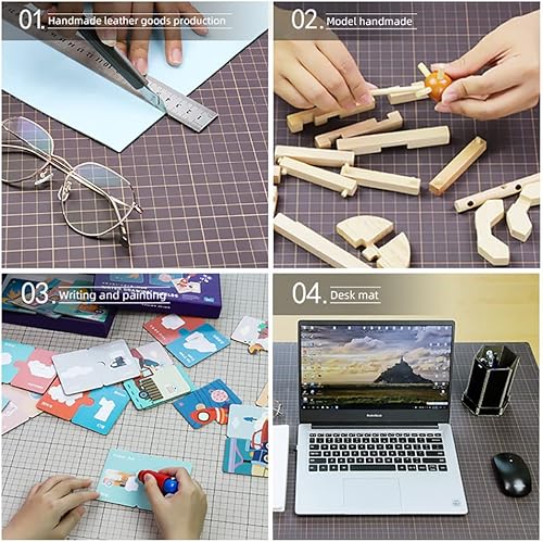 Miniatura 5 de WUTA Tapete de costura autorreparable, alfombrilla de corte de PVC A2, tabla de cortar de doble cara para coser, manualidades, acolchado, tela,