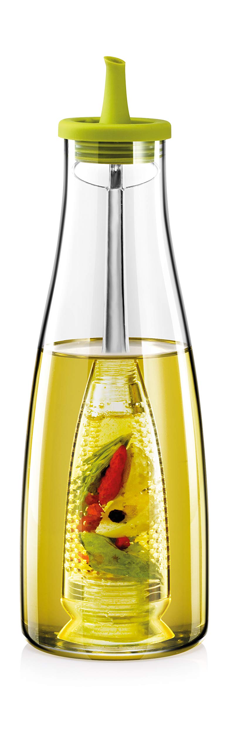 Tescoma Oil Dispenser Bottle with infuser 17 oz, with no-drip Spout, made of glass