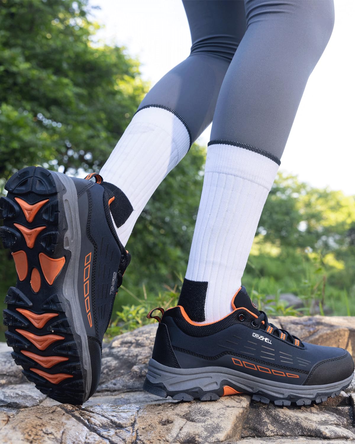 LANGDU Zapatillas de Senderismo Hombre Mujer Trekking Zapatos 37-46 | Impermeable,Transpirable,Suela Antideslizante,Cómodo,Amortiguación,Montaña
