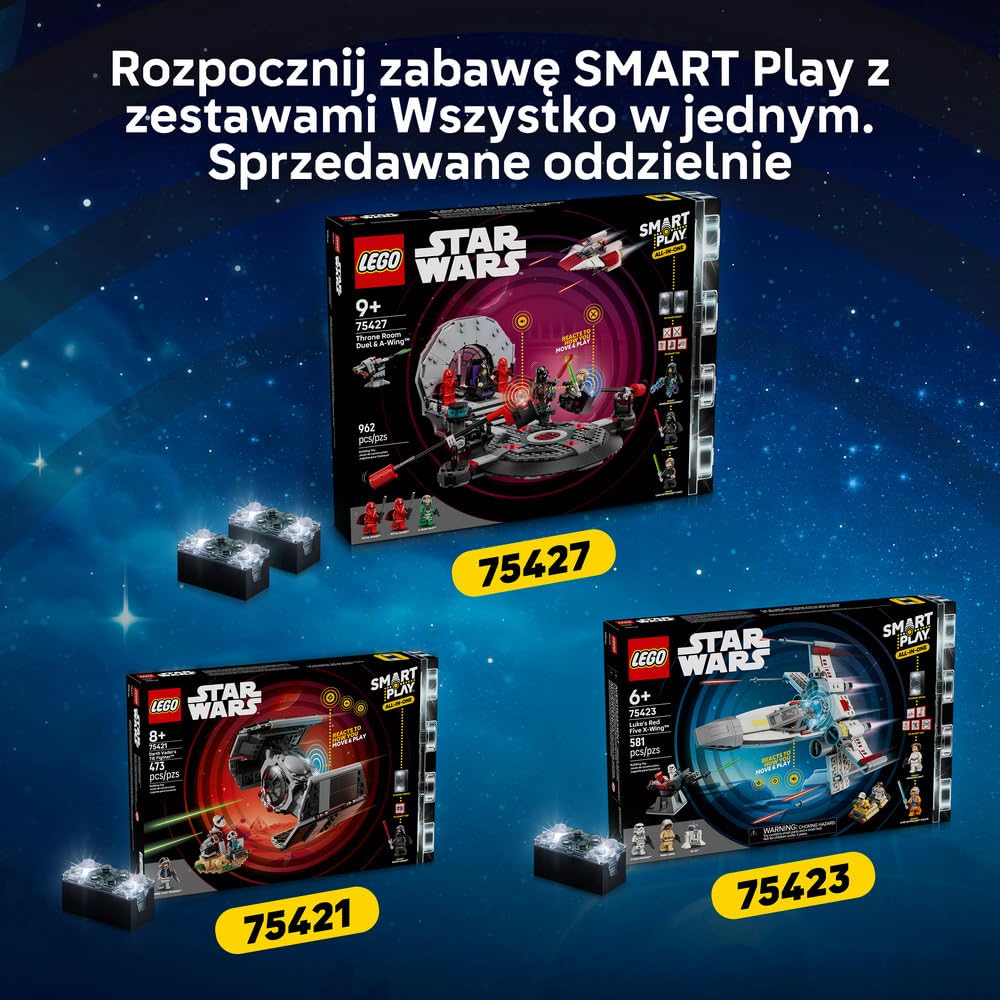 LEGO Star Wars 75420 SMART Play: Śmigacz Luke'a, interaktywna zabawka dla dziecka, zestaw kompatybilny z 1 x SMART Tagiem i minifigurką Luke'a Skywalkera - prezent dla dzieci od 6 lat i fanów